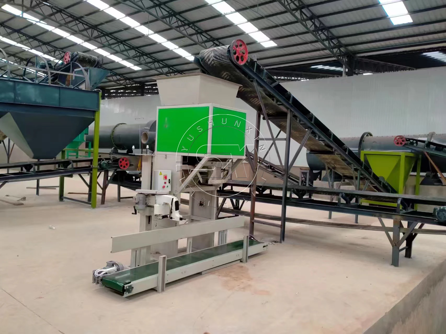 10 ton per hour organic fertilizer production line granule organic fertilizer production line