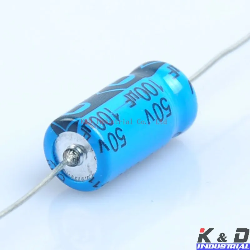 Осевой электролитический конденсатор 100uf 50V для усилителя аудио гитары DIY