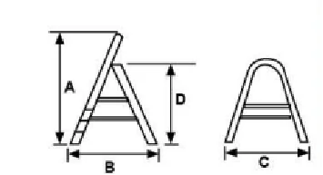 Hot Sale 3 Leg Steel Step Safety High Quality Foldable Household Aluminium Ladder