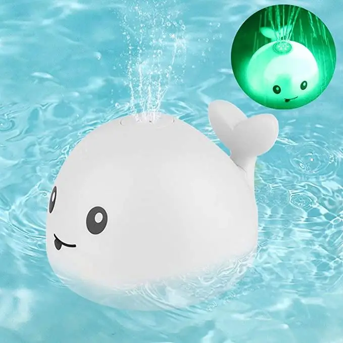 Для детей с года до трех лет Kawaii покроя с подсветкой со светодиодной подсветкой КИТ брызг воды секс Ванна, игрушка для детей, бассейн игрушки для ванной