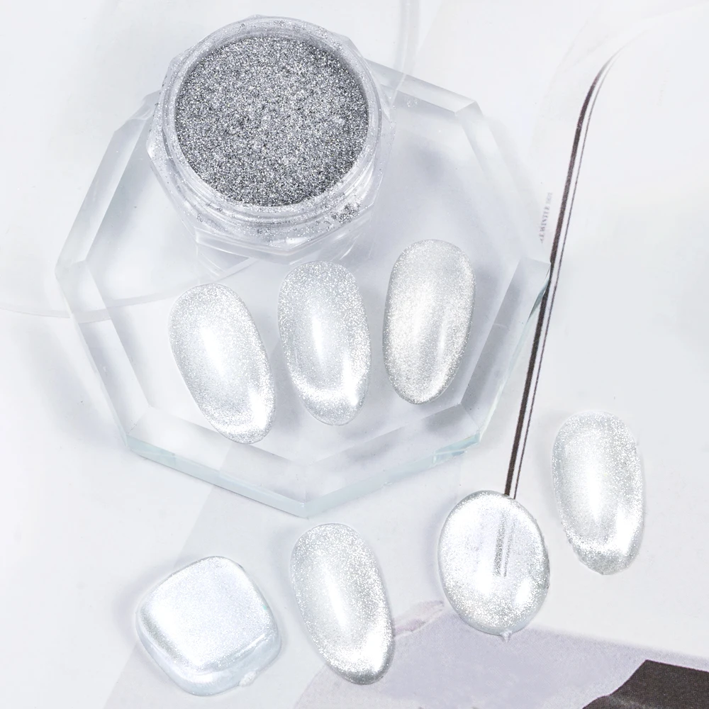 Nails supplies salon nail decorations Fashion Colored Magnetic Nail Art Cat Eyes Pigment chrome powder