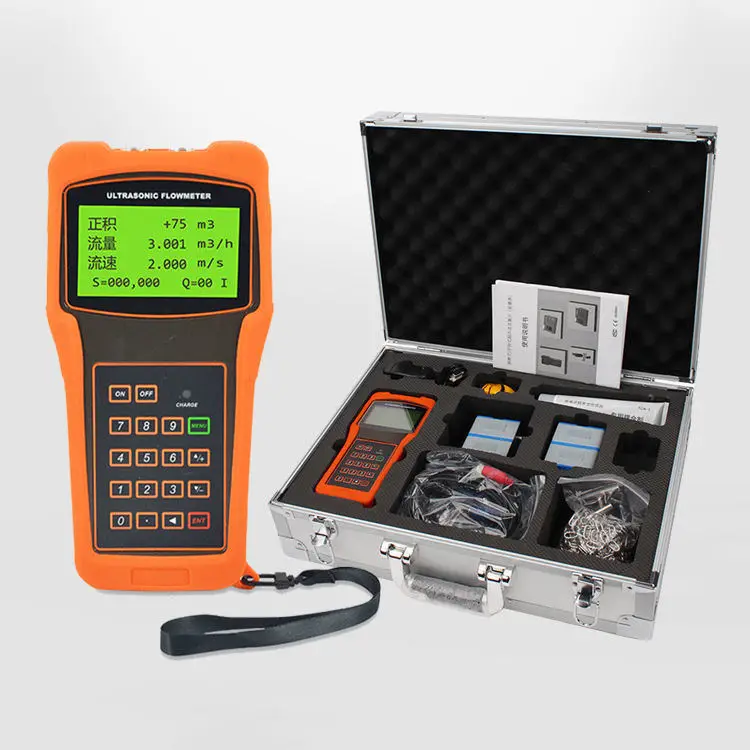 Pipe Size DN15-6000 Built- in data logger Large LCD display  Handheld  Ultrasonic Water  Oil Flow Meter