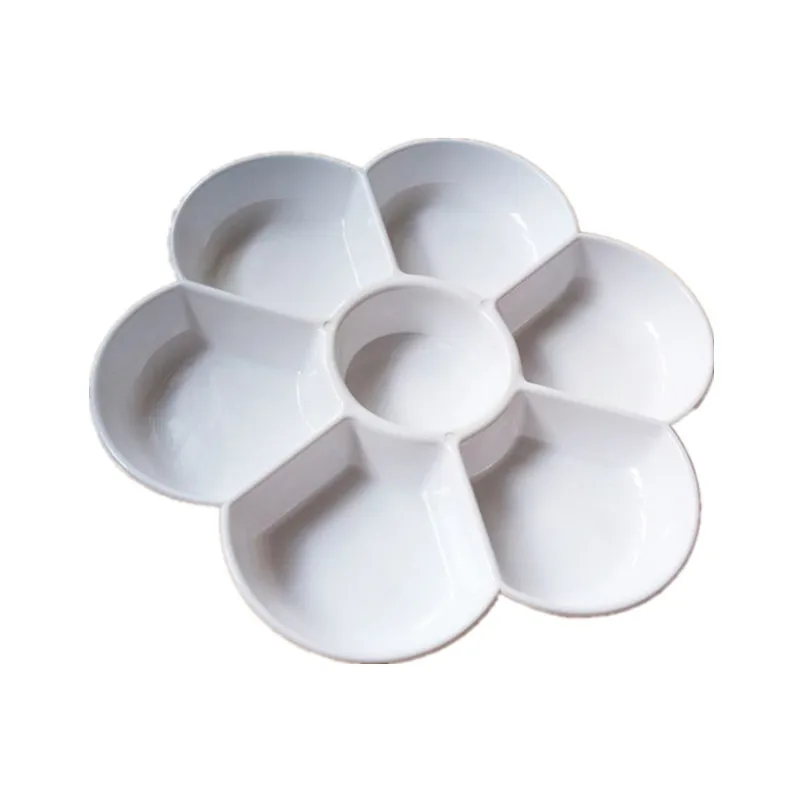 Multifunctional ceramic-like thickened watercolor painting plum blossom palette gouache Chinese painting pigment palette