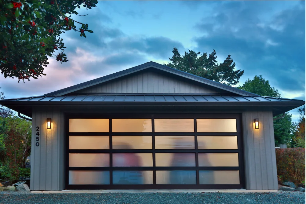 Hot sale modern design factory price aluminum alloy sectional garage doors with visual windows