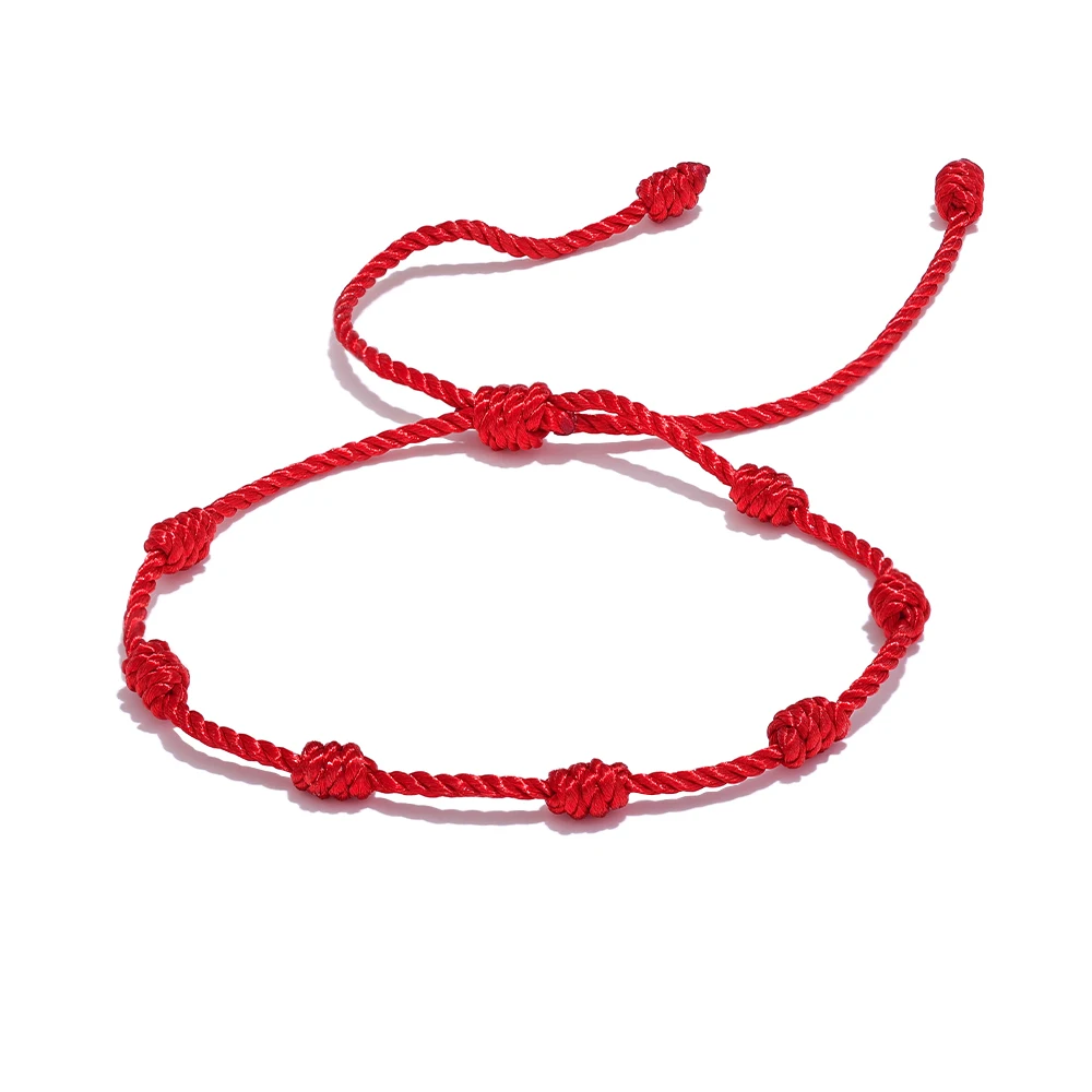 JINYOU 3712 Adjustable Red Rope Braided Handmade Wishes Lucky Wealth Bracelet Bangle for Women Wrist Family Lovers Jewelry Gift
