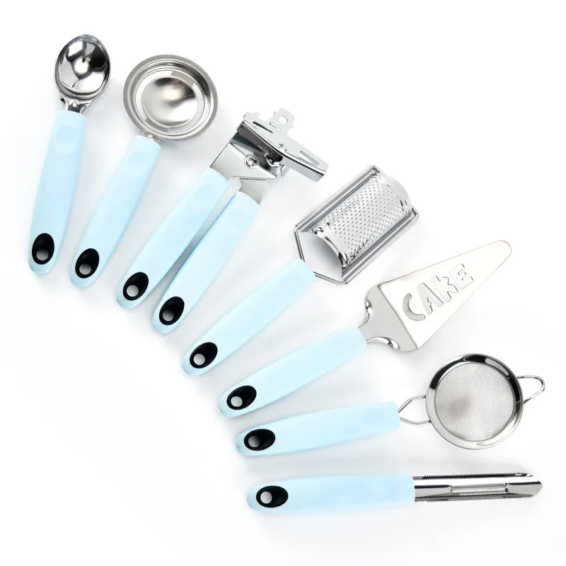 2022 New Arrival 7-piece Stainless Steel Kitchen Gadgets Set With Holder