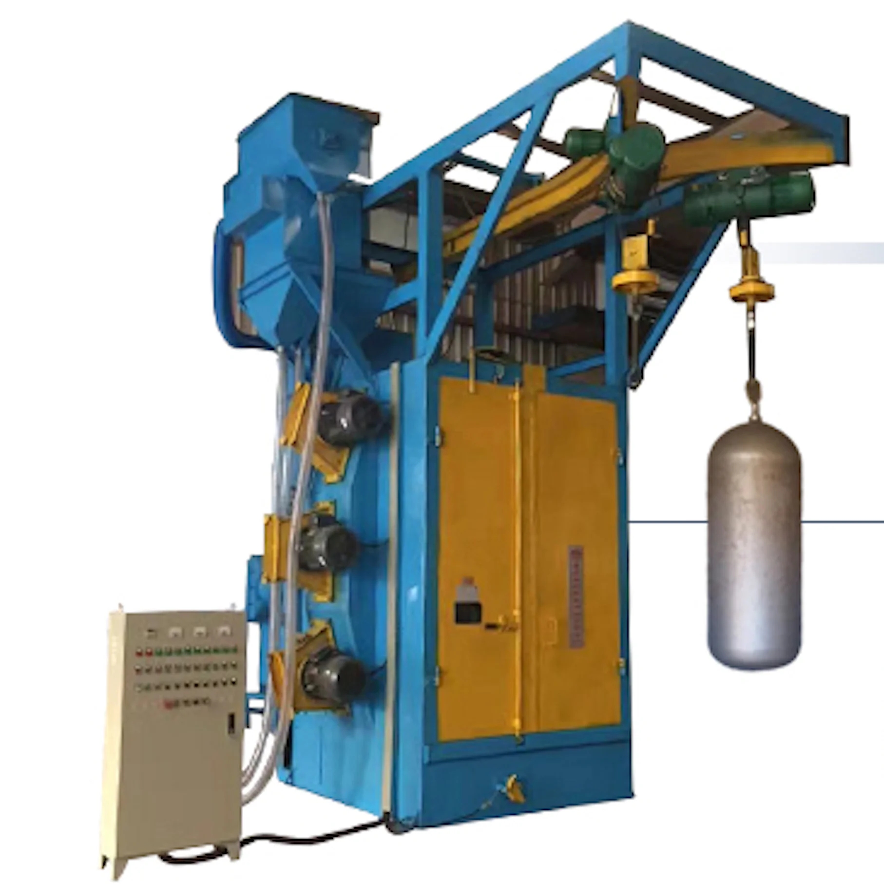 
LPG, CNG, LNG steel cylinder shot blasting machine 