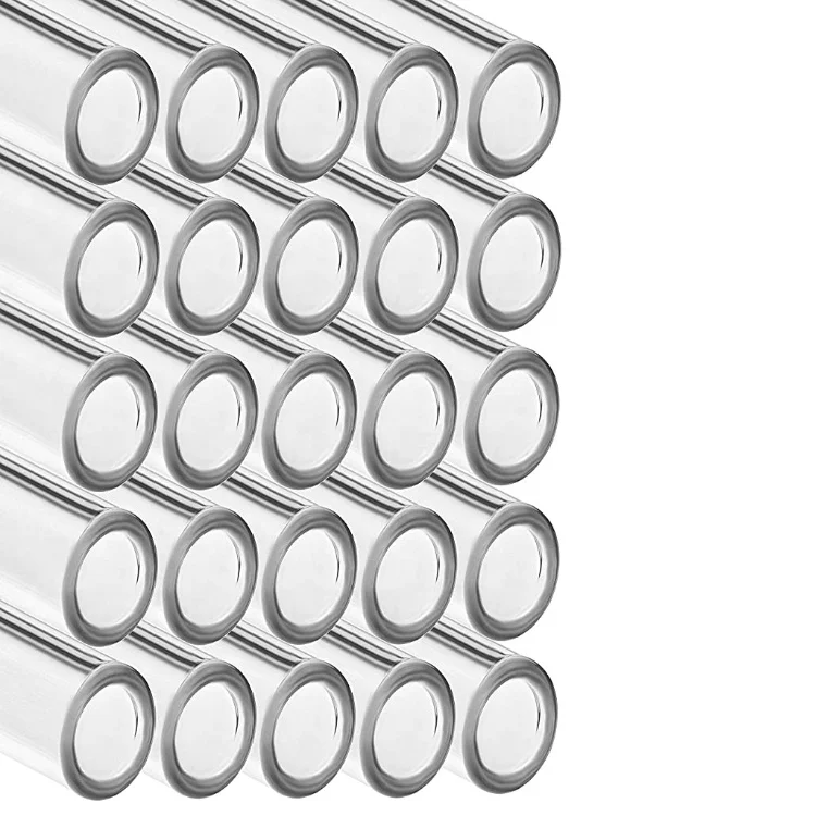 
Лидер продаж на Amazon, стеклянная соломинка для питья оптом, термостойкая прозрачная соломинка 