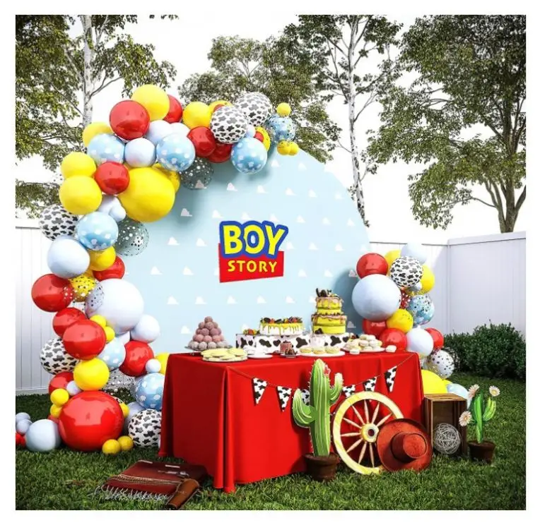 Hero Theme Toy Story Colorful Latex Balloon Boy Kids Party Balloon Arch Garland Kit For Birthday Decoration Wholesale Supplies