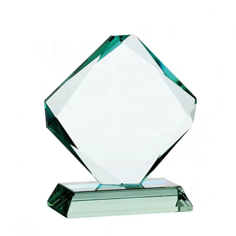 Wholesale Custom Logo Word Engrave 3D Blank Optical K9 Crystal Trophy Glass Award Plaque