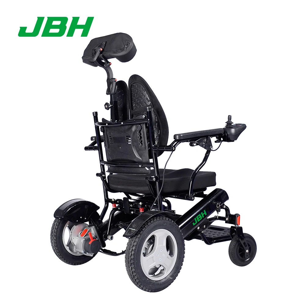 Удобная электрическая складная инвалидная коляска JBH D11 легкий вес и удобное управление для инвалидов