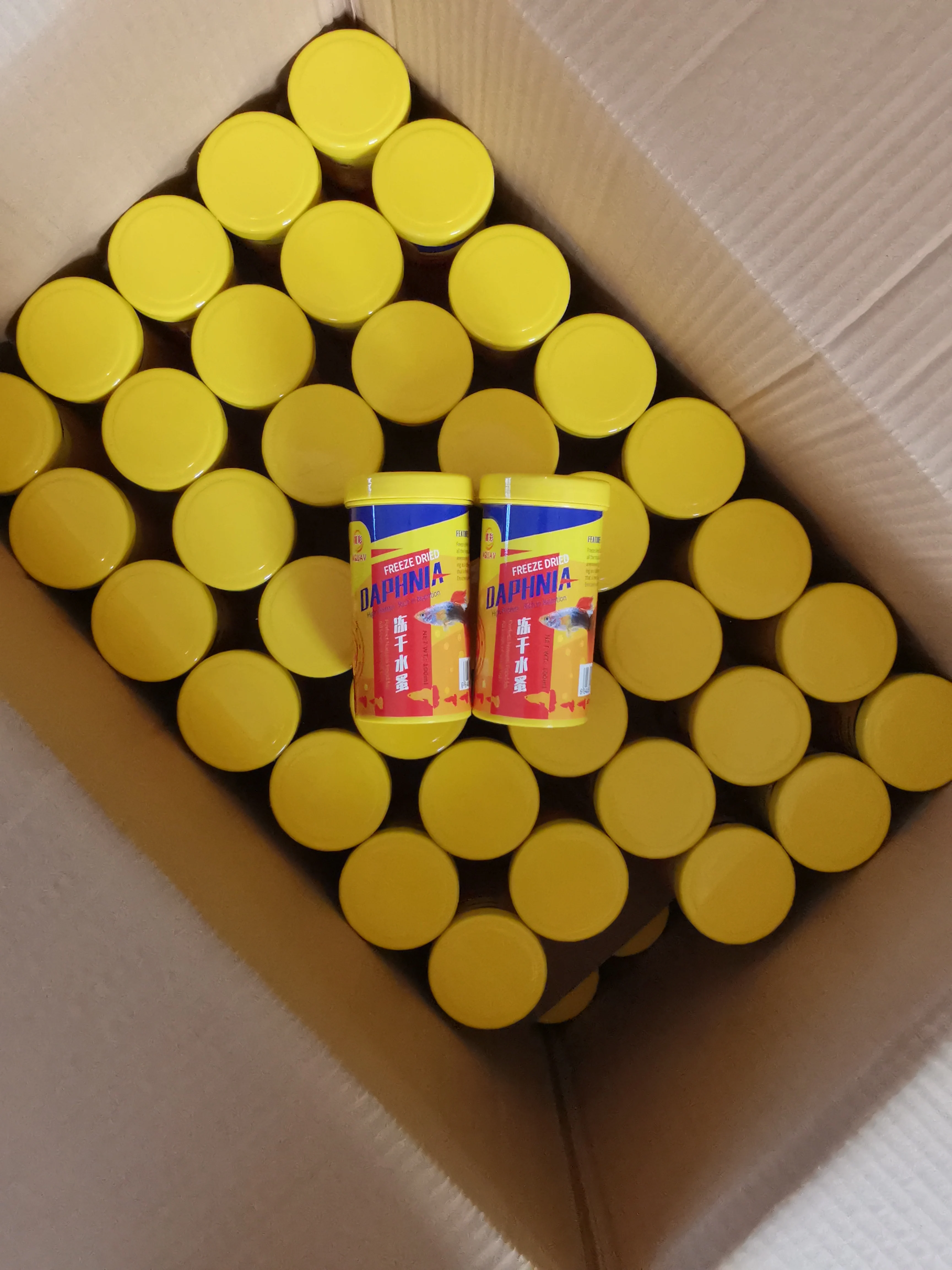 Freeze dried daphnia.