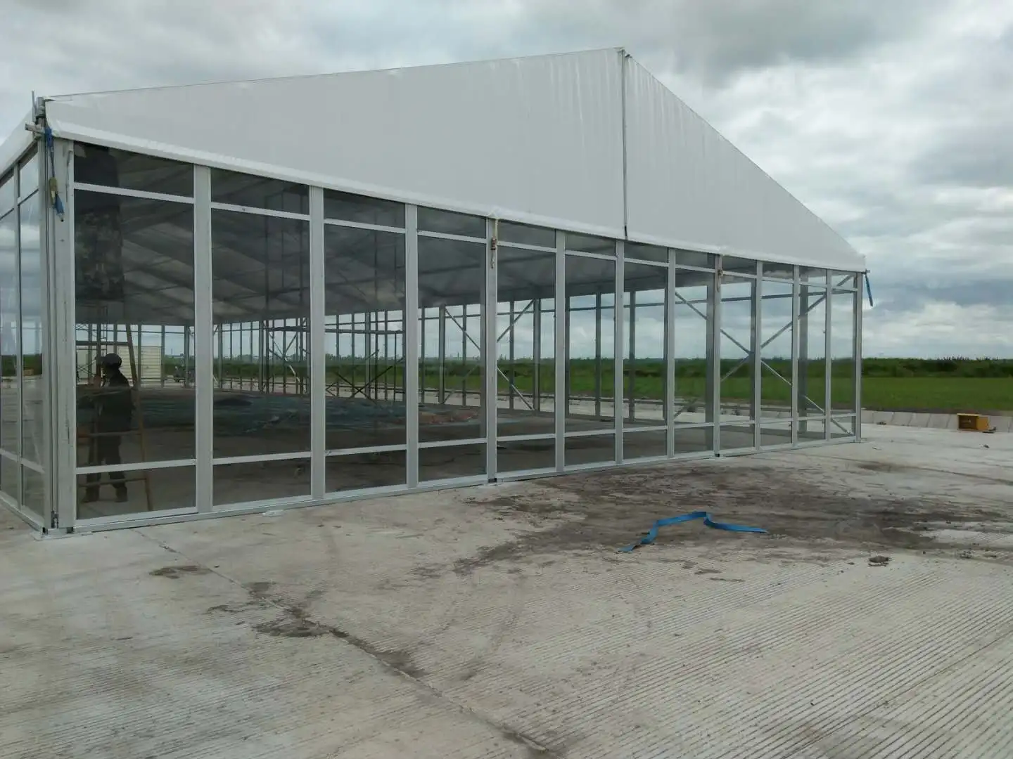 insulated aluminium roof tent with ABS solid wall clear tent luxury glass tents for events