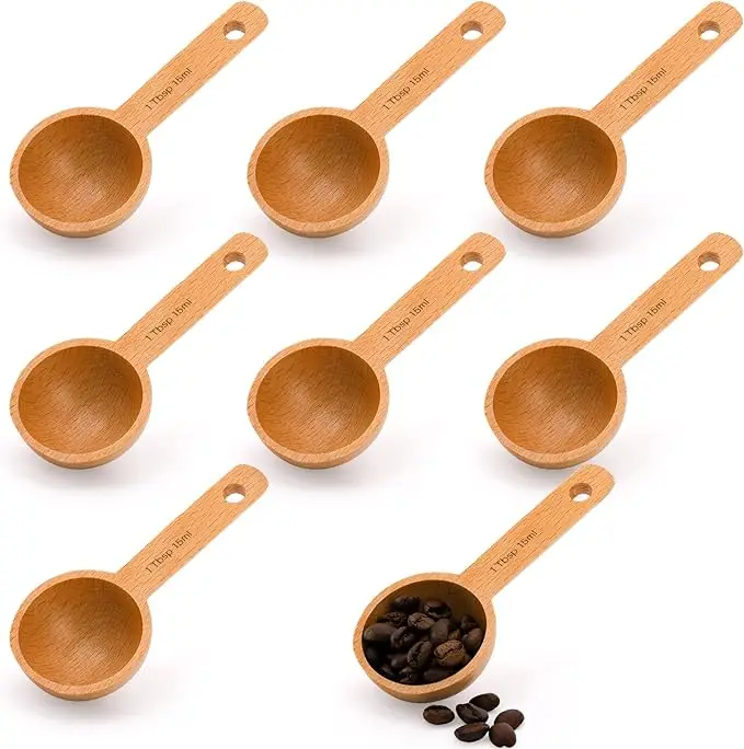 Small wood 15gram scoop black walnut coffee tea measuring 10gram coffee wooden scoop spoon