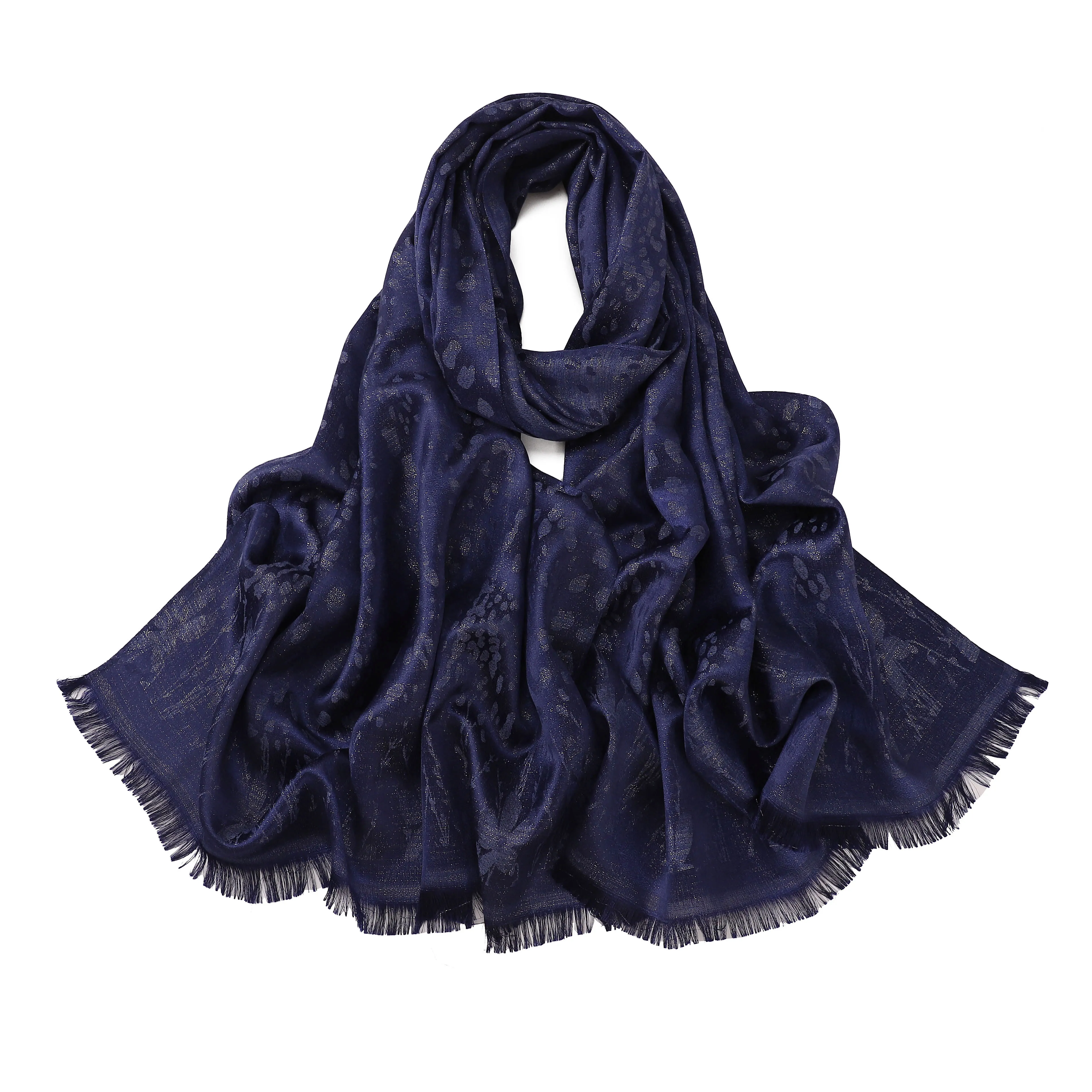 High Quality Malaysia Woman Luxury Ladies Muslims Scarves Summer Scarf Oval Pattern Hijab Women Ethnic Glitter Shimmer Shawl