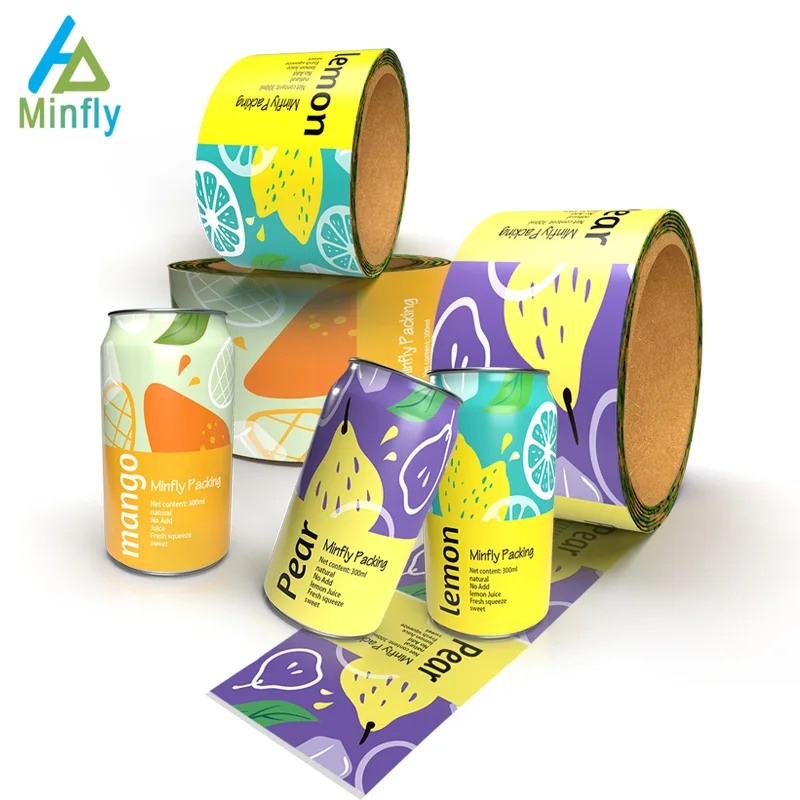 Пивные банки Minfly на заказ термоусадочная муфта для бутылок этикетка алюминиевых банок 12 унций 16 500 мл 330 ПВХ PETG напитков