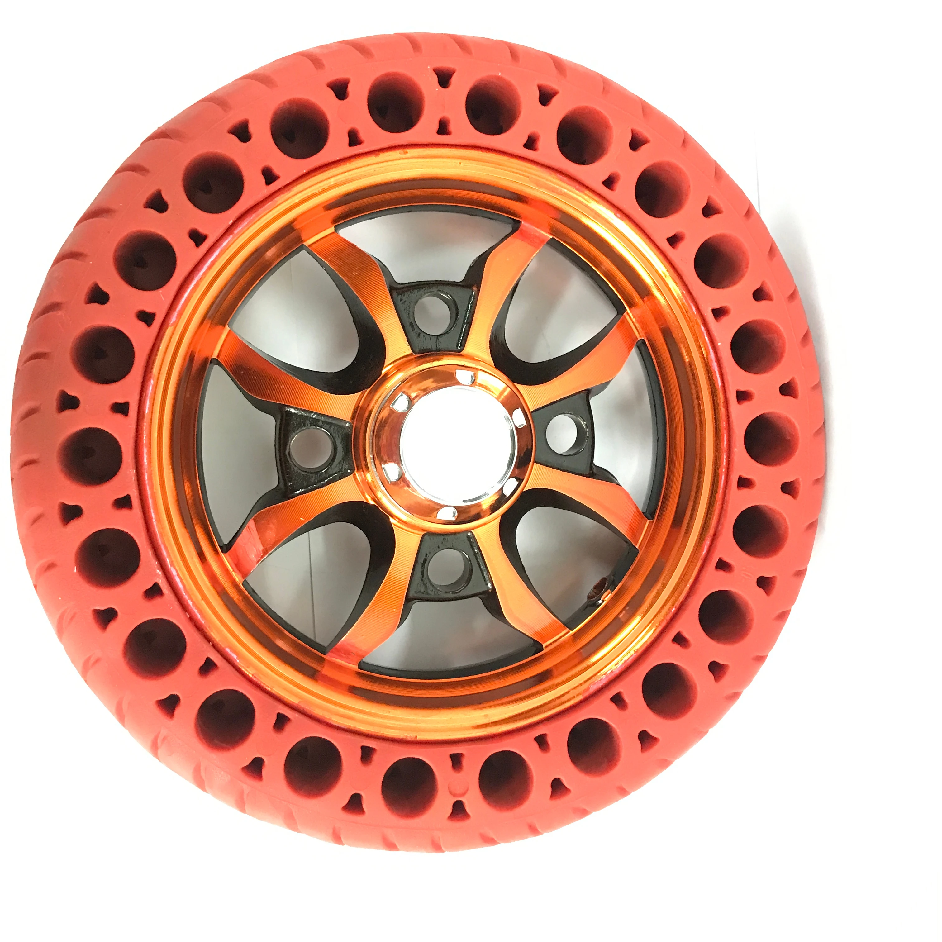 
wheelhub with honeycomb solid shock absorbing tires environmentally friendly 3.00-8 tires mobility scooter tire 