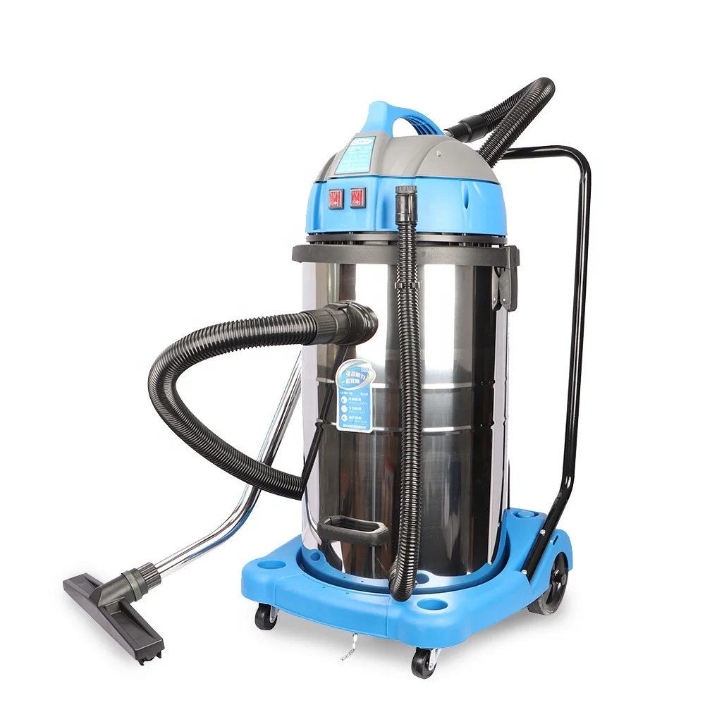 80L two stage motor 3200W Blue Wet Dry Type Industrial and Comercial Vacuum Cleaner For Warehouse