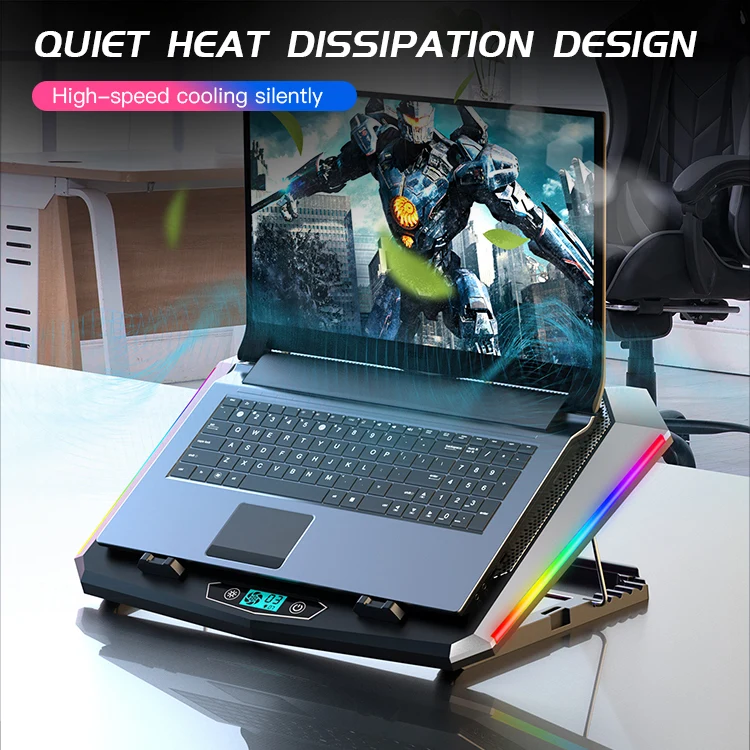Подставка для охлаждающей подставки с RGB 3 охлаждающий вентилятор охлаждения