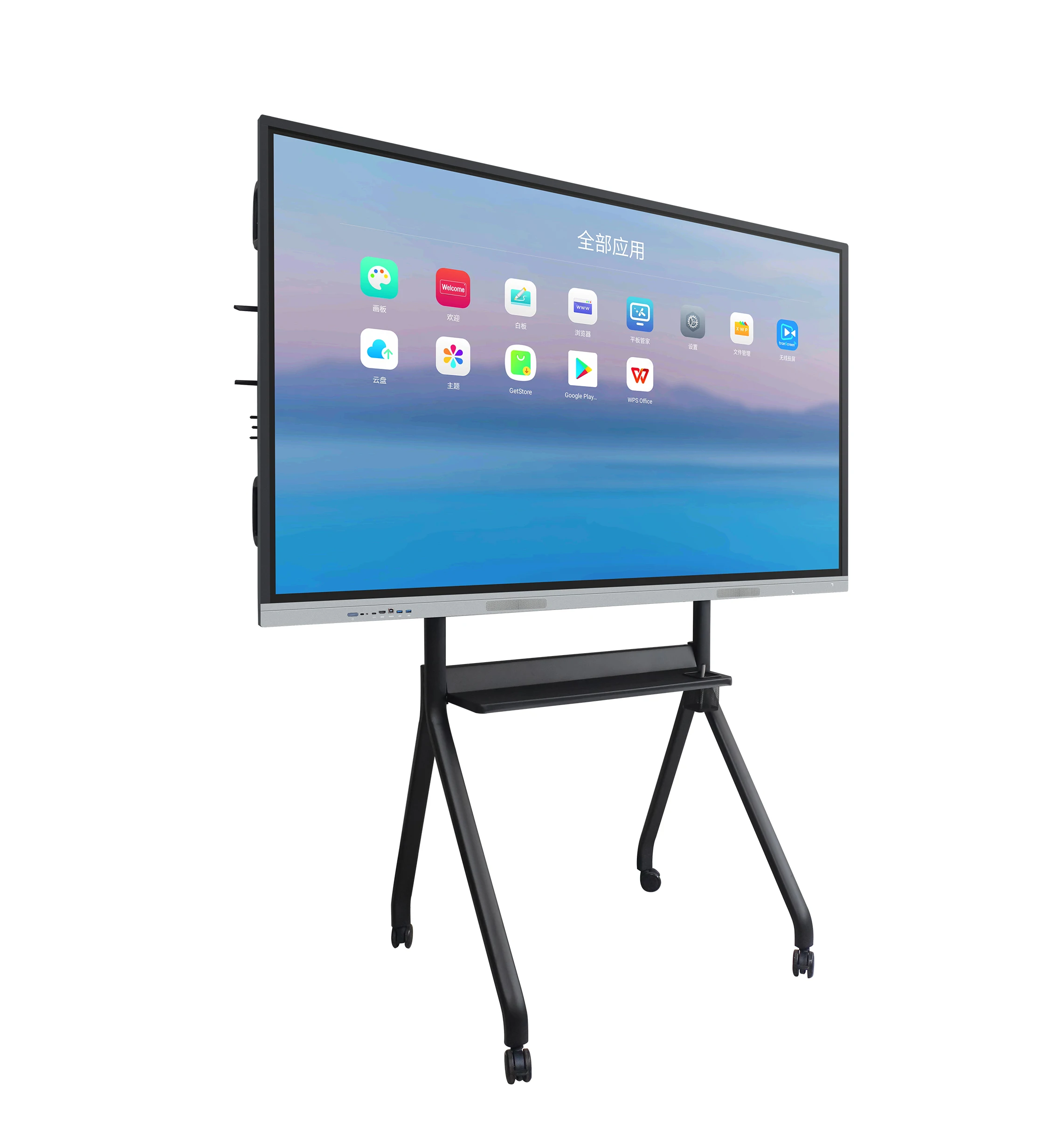86 Inch Smart Monitor Touch Screen Interactive Board Flat Panel for Office Black LCD 4k Smart Whiteboard 20 Points Touch