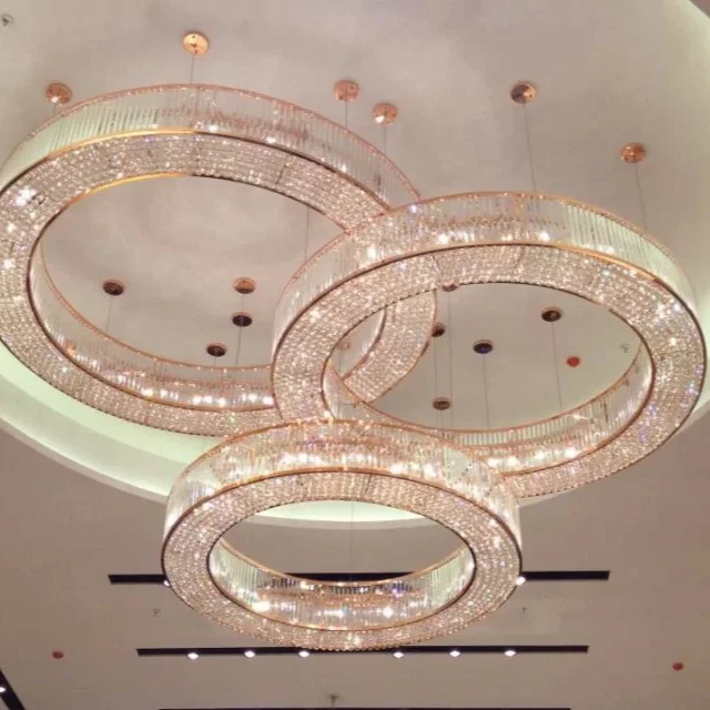 chandelier modern italian indoor lights combined gold crystal pendant lamp for hotel lights