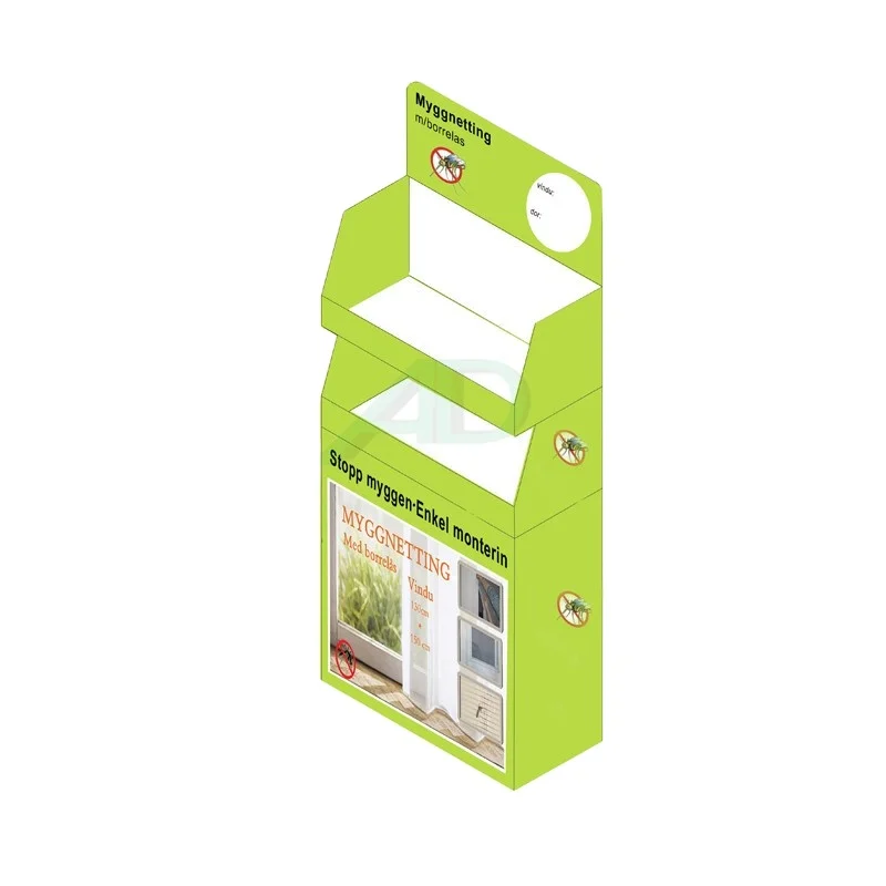 customized graphic POP advertising display shelf recyclable sturdy cardboard display stand for supermarket