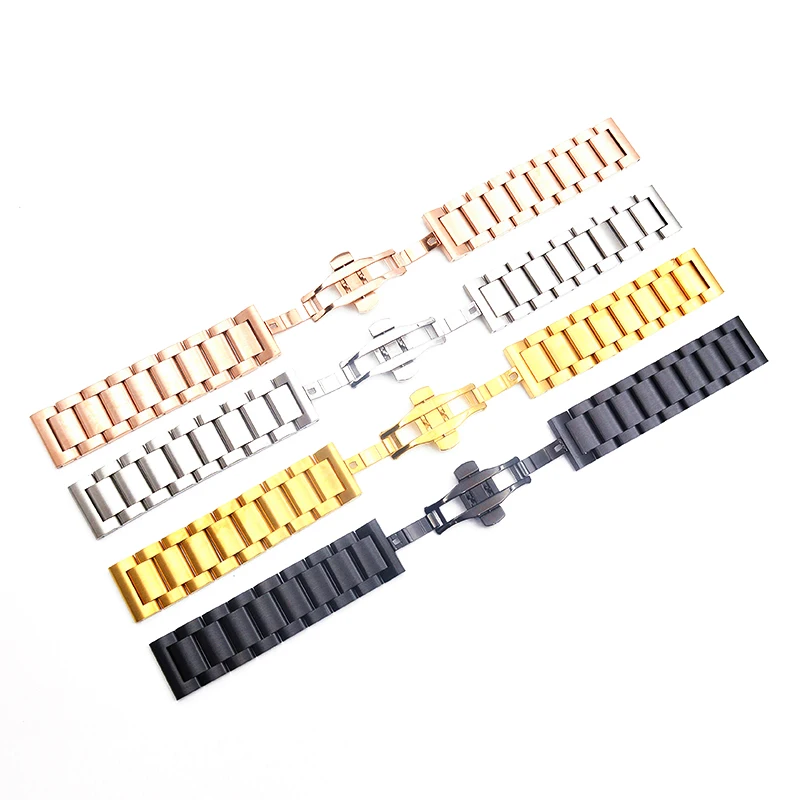 Hot product premium all brushed surface stainless steel quick release watch bracelet for smart watch band