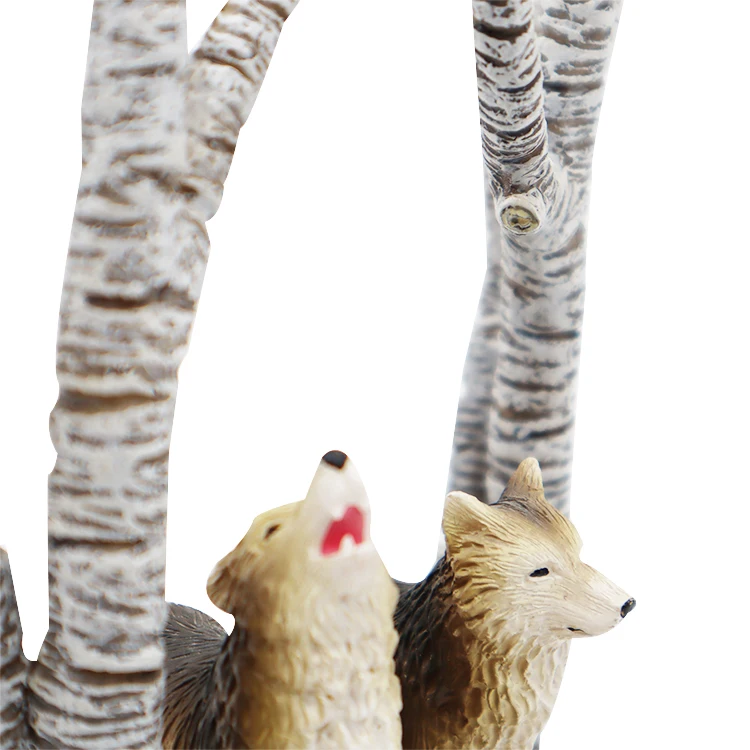 Смола на заказ, статуя волка уникального дизайна, настольное украшение и подарки, реалистичные животные