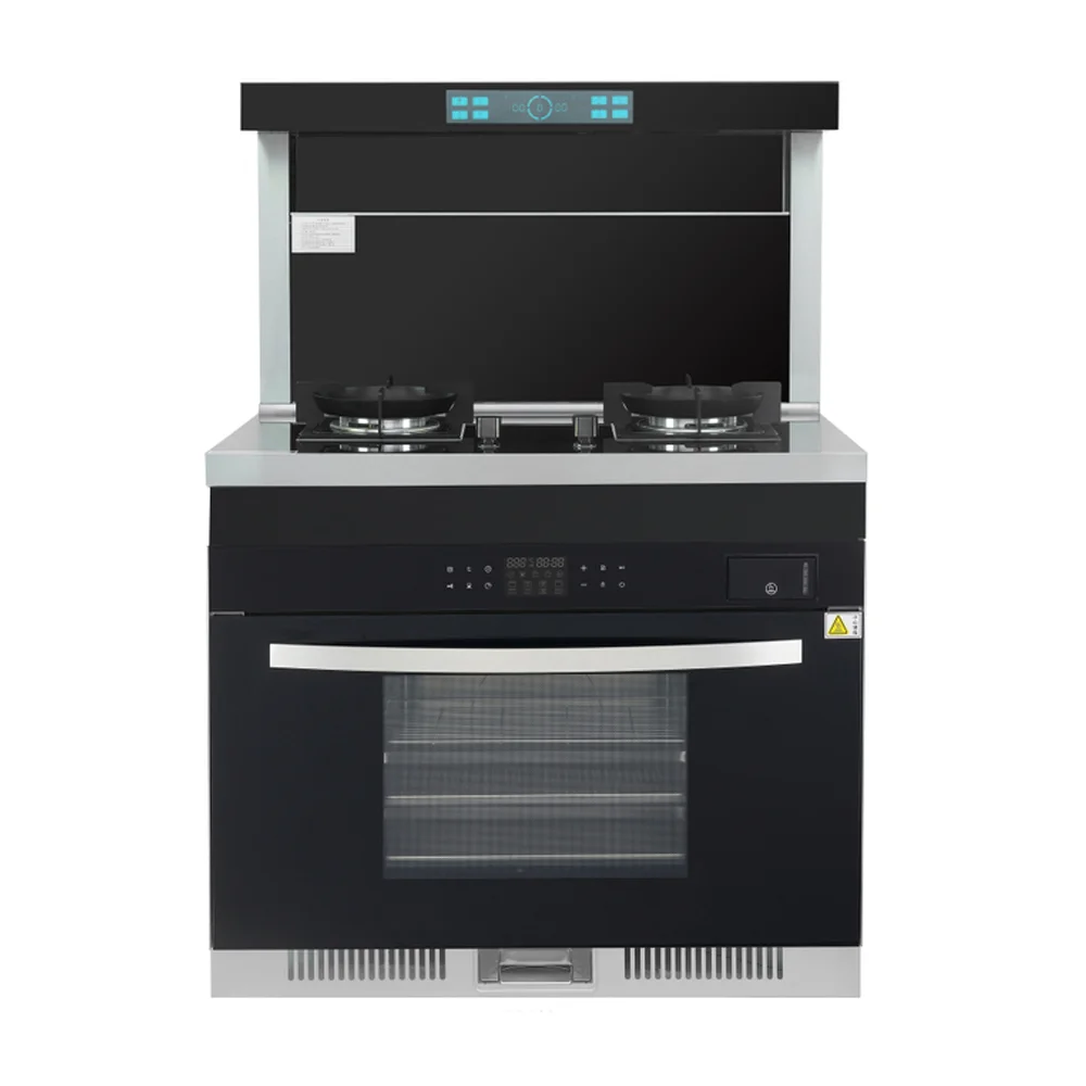 Integrated Stove Ih Cooker Multi-functional Gas and Range Hood + Gas Hob +Single Steam and Oven