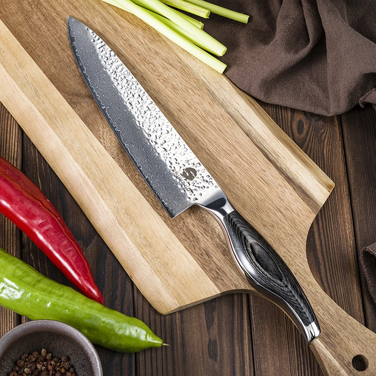 New Arrival 8 Inch Pattern Custom Quality Brand Damascus Steel Chef Knife