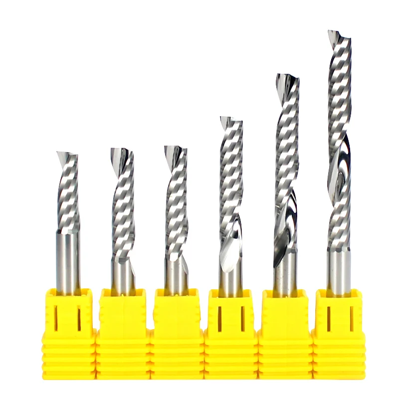 Cheap Price Single Flute Carbide End Mills For Aluminium Acrylic And Wood Cutting