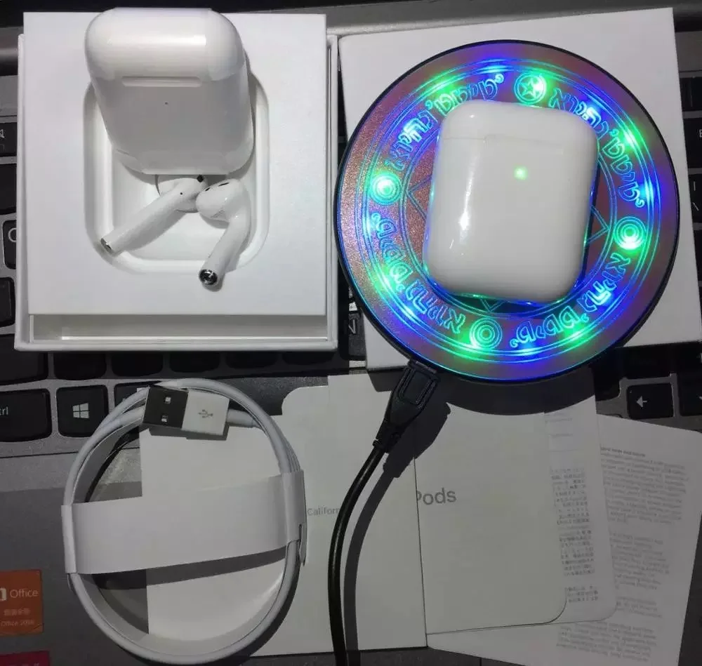 
Hot product airpods wireless earphone tws second generation GPS Rename wireless earbuds 