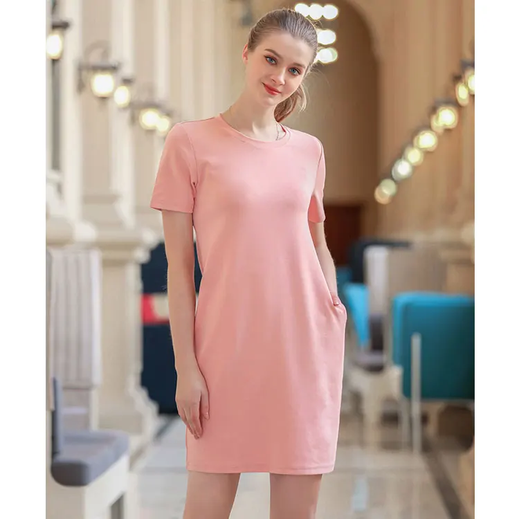 Wholesale Fashion White Summer Dress 100% Cotton Long Sleeves Ruched Side Fitted Mini Ladies Shirt Dress