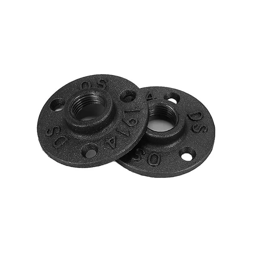 Customized Orifice Heavy Duty Rack Handrail Cast Iron Wall Mounted Furniture Floating Shelf Clamp Brackets Pipe Fittings Flange