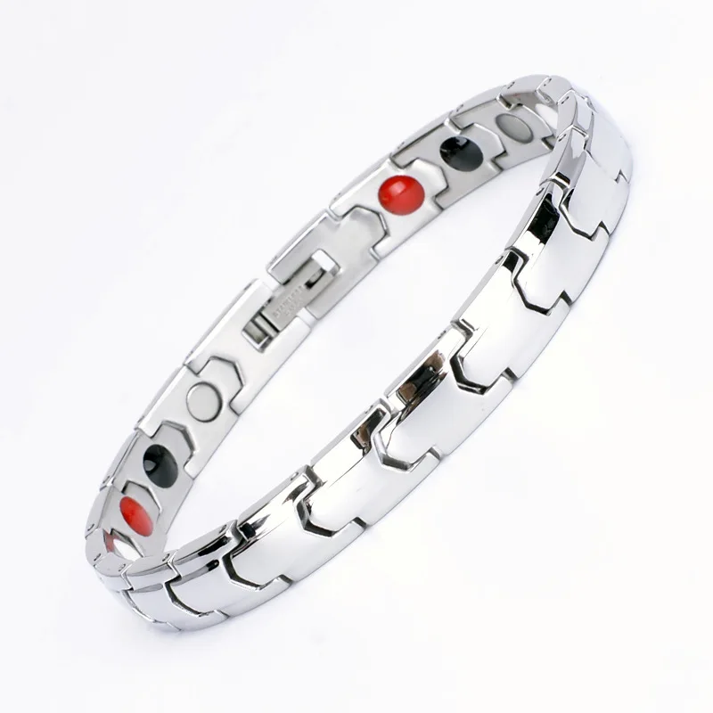 Popular Stainless Steel Couple Bracelet Pure Titanium Germanium Magnet Bracelet Titanium Steel Jewelry