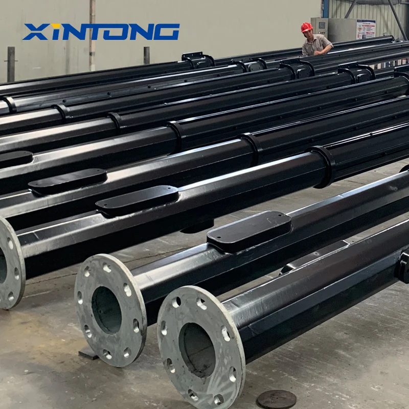 XINTONG Hot Dip Galvanized Lamp 10M 12M Octagonal Road Steel Street Light Single-arm Lamp Poles