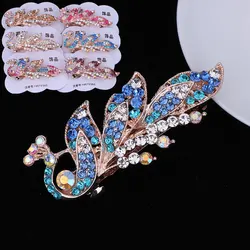 Fashion Rhinestone Hair Clip Headdress Bow Hairpin Ladies Top Clip Hair Accessories