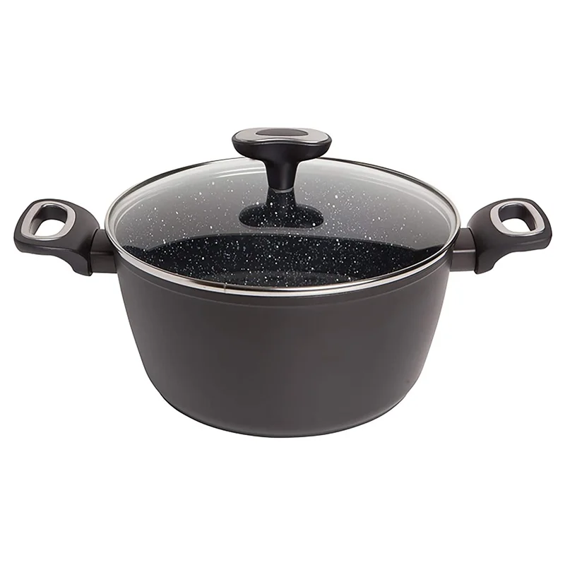 6 PCS kitchenware non-stick casseroles stone marble pots and pans aluminum nonstick cookware sets with bakelite pan handle