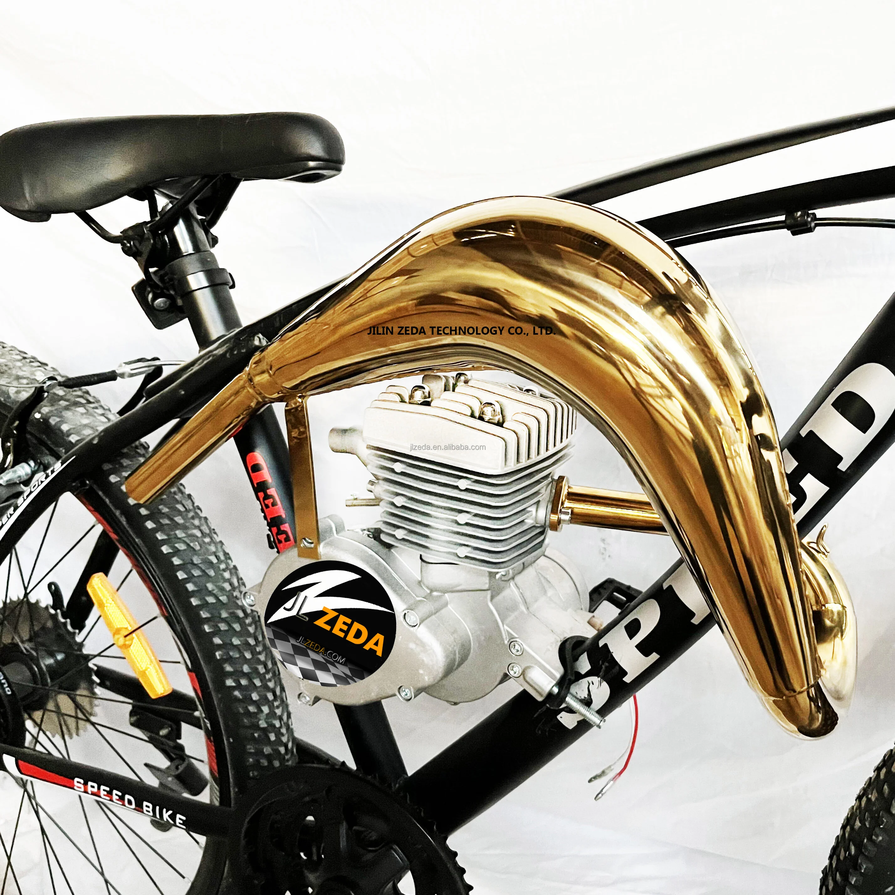 2 stroke motorized bicycle chopper bike 48cc/80cc/100cc petrol engine MZ65 muffler motorised bike