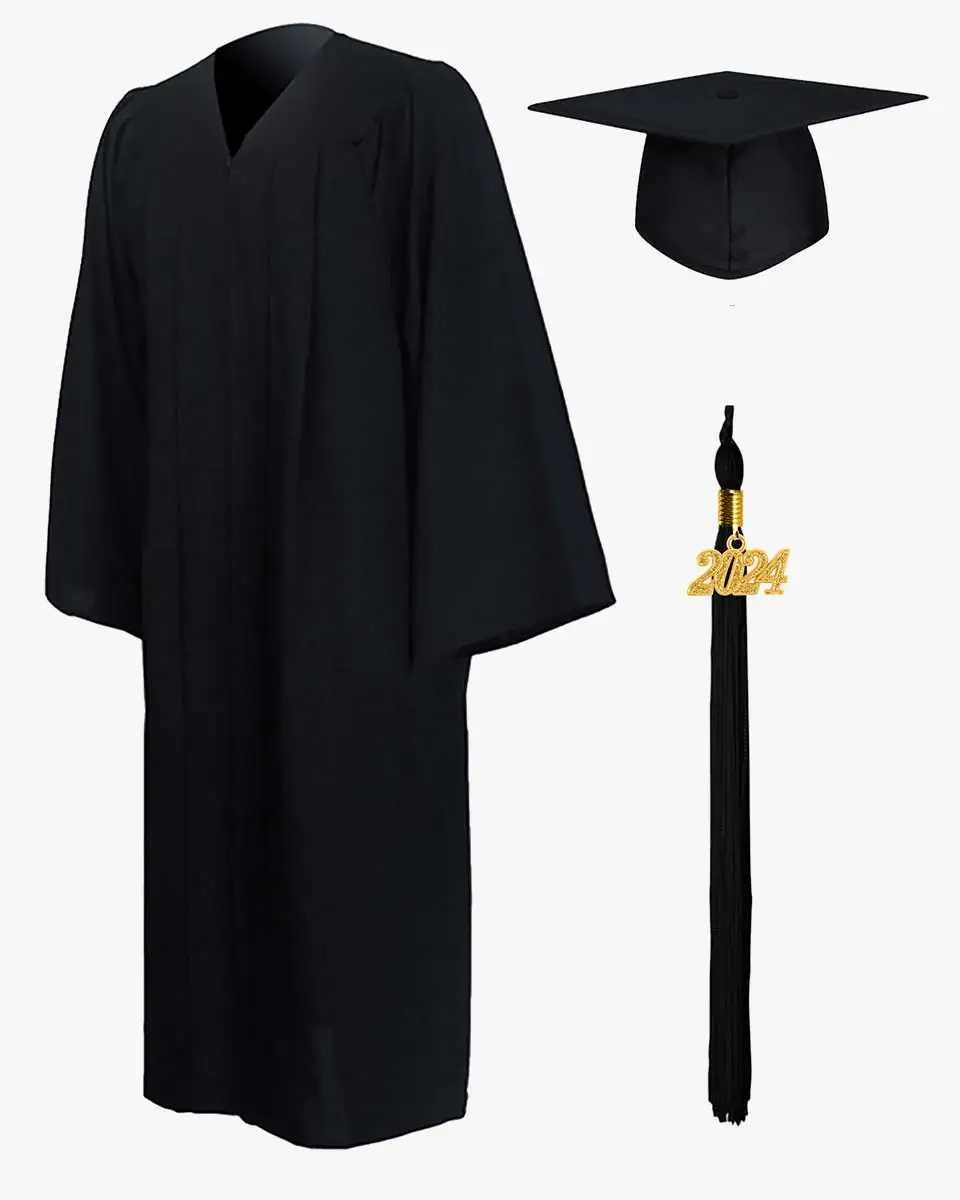 Wholesale Custom High Quality College University Academic Cap and Graduation Gown