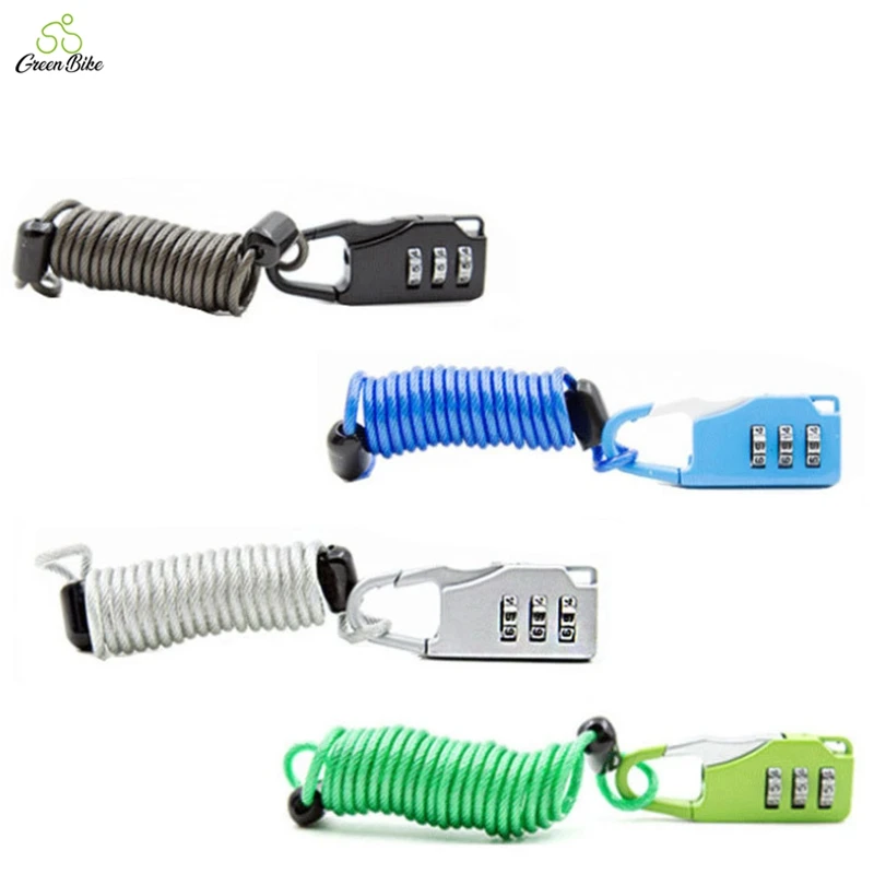 
Bicycle Anti theft Helmet Lock Motorcycle Cycling Scooter 3 Digit Combination Password Safety Cable car and bike lock 