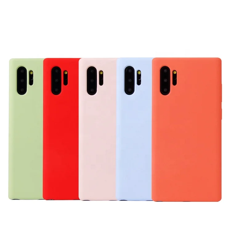 
Feel slippery Waterproof Real Liquid Silicone Phone Case For Samsung Note 10 