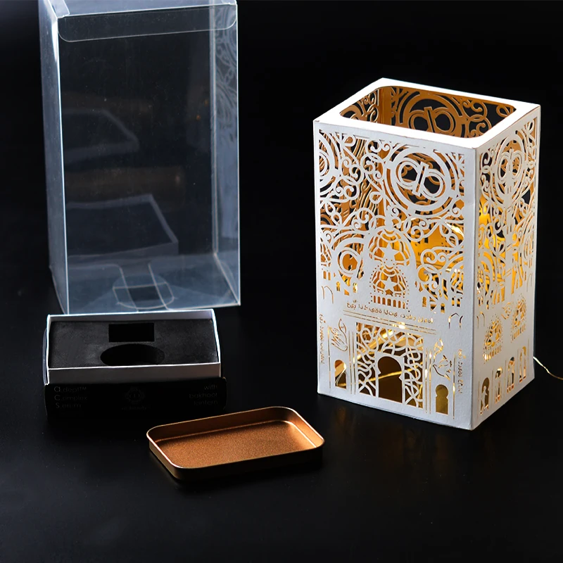 
Home Incense Decoration Laser Paper Box for Candle Holder 