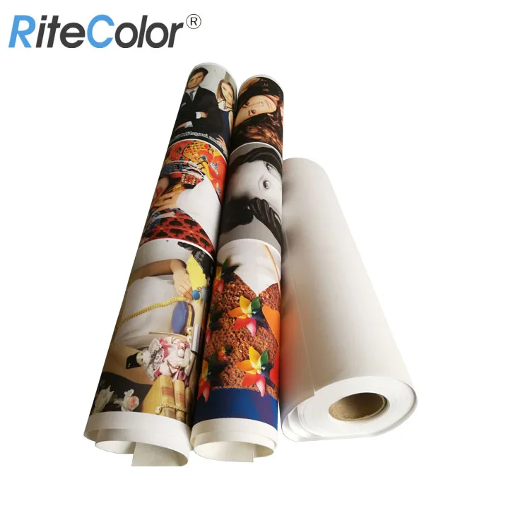 Aqueous polycotton canvas printing inkjet canvas roll  for large format printer