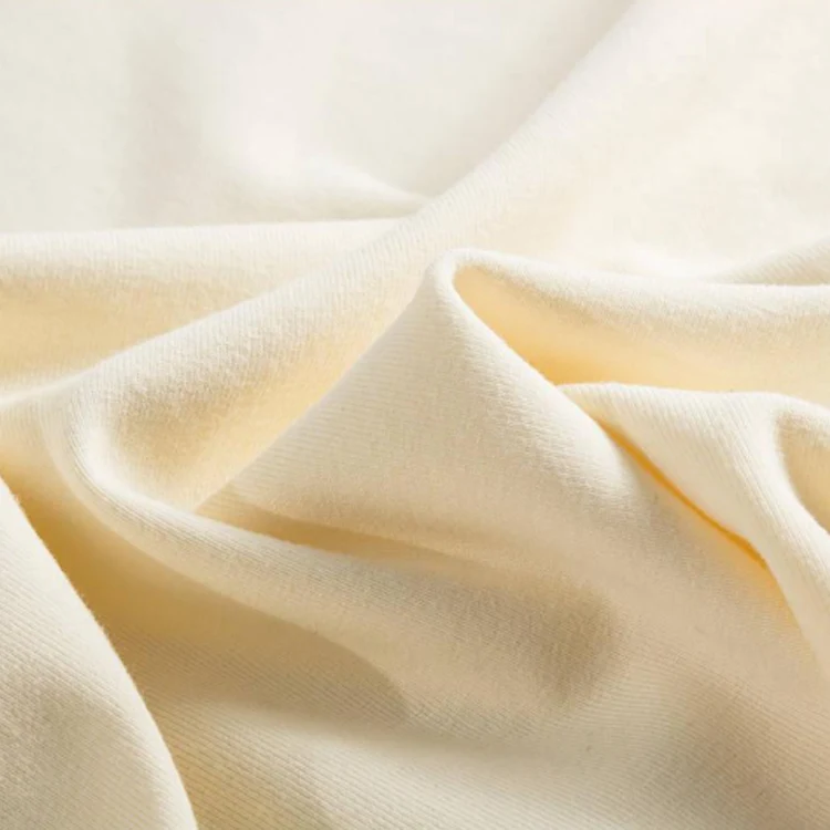 Spring season warm keeping medium weight streetwear crop top t shirt hoodie sweatshirt knit stocklot cotton single jersey fabric