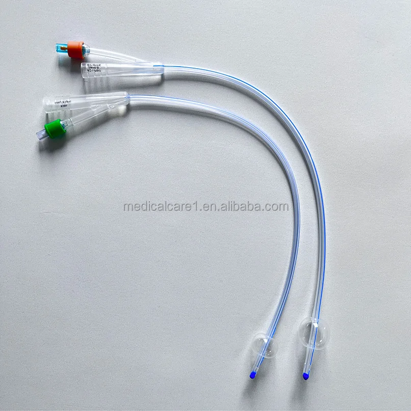 100% silicone foley catheter 3 way Urethral or Suprapubic Use Integral Balloon