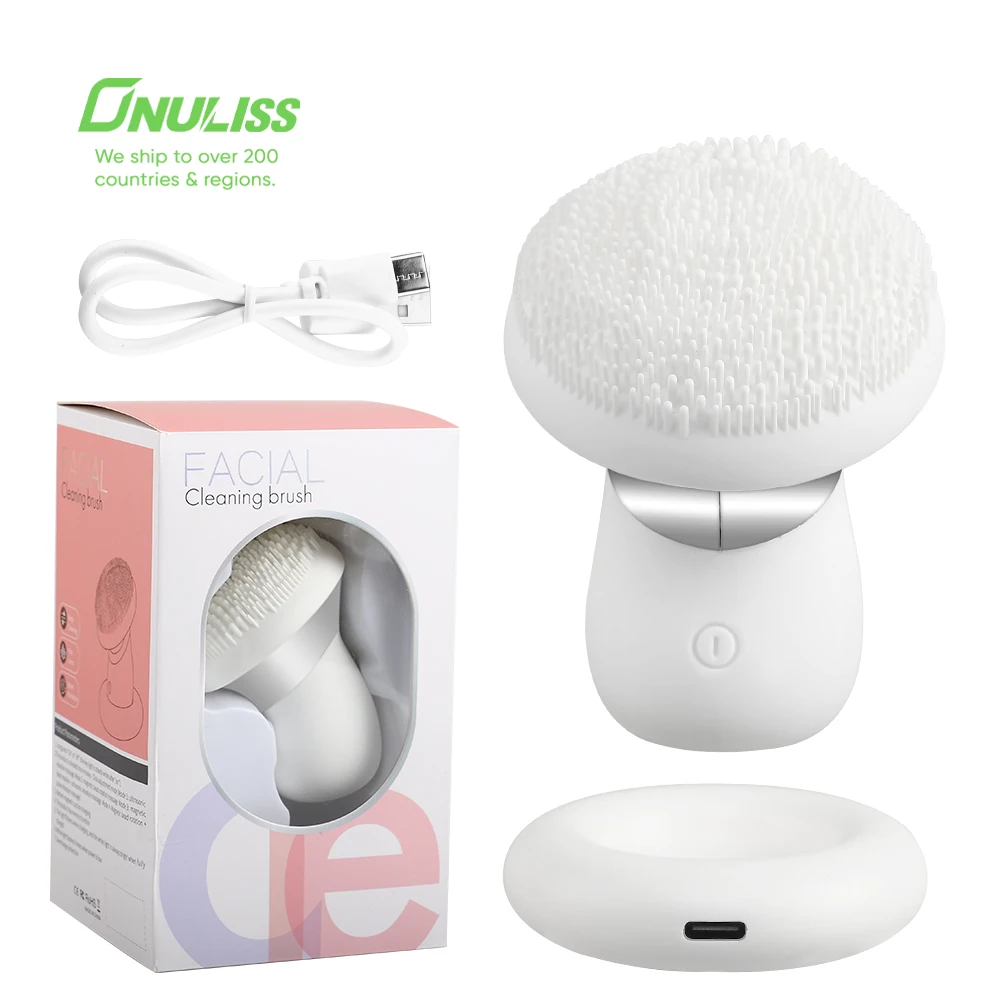 Аккумуляторная щетка для чистки лица Водонепроницаемый глубокое очищение пор мини-очиститель для лица