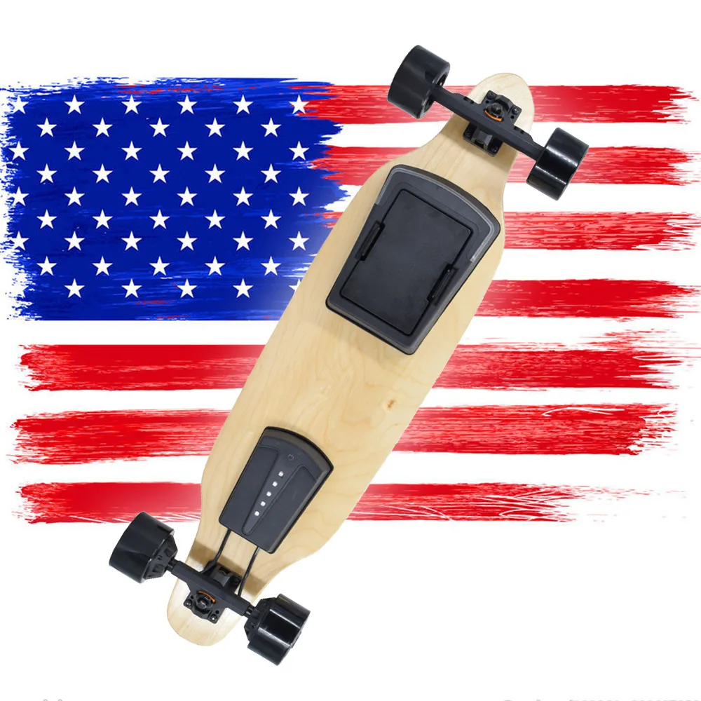 USA FREE SHIPPING Professional buyers  wireless control smart long range Dual motor e-skateboard electric with lithium battery