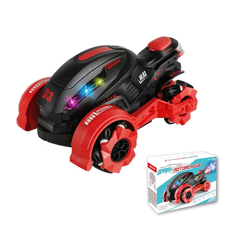 PANDAS 2.4Ghz RC stunt Car Remote Control Car 360 Degree Spinning Action Rotating Drift Motorcycle Remote Control Motorbike Toy