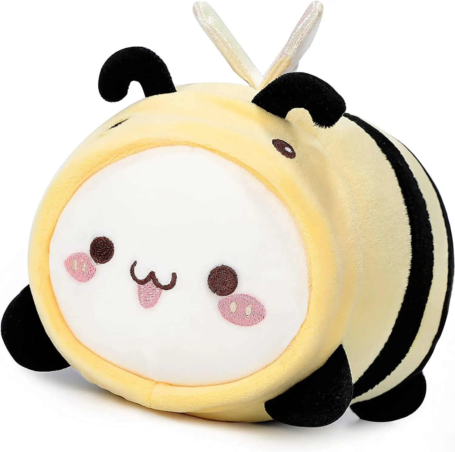 Hugging Plush Squishy Pillow Toy Gifts For Kids Soft Kawaii Cat Plushie With Bee Outfit Costume Stuffed Animal Bee Plush Pillow